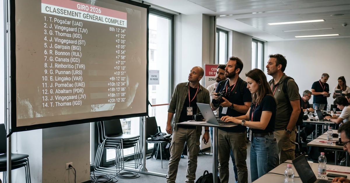 Giro 2026 classement général complet – favoris et résultats de la course