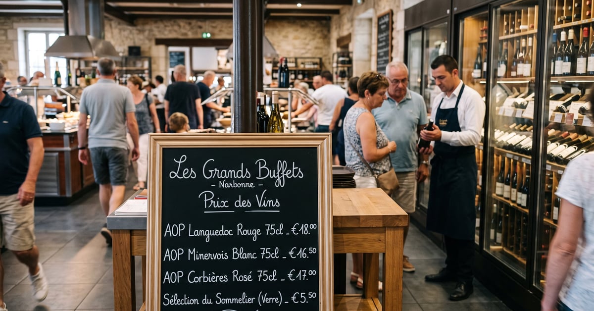Les Grands Buffets de Narbonne – carte des vins et prix des boissons au célèbre restaurant
